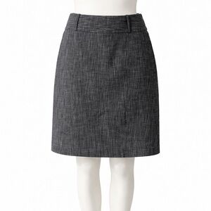 Larry Levine Stretch Grey Pencil Skirt Size 8 | Button Front | Workwear